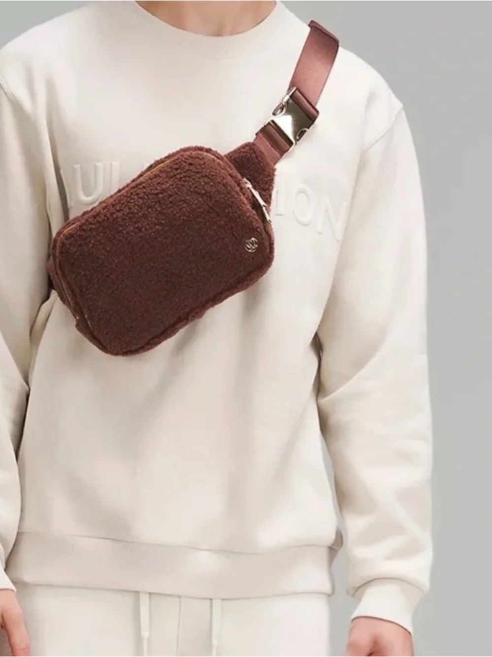 lululemon athletica Brown Plush Crossbody Bag